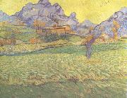 Vincent Van Gogh A Meadow in the Mounatains:Le Mas de Saint-Paul (nn04) USA oil painting artist